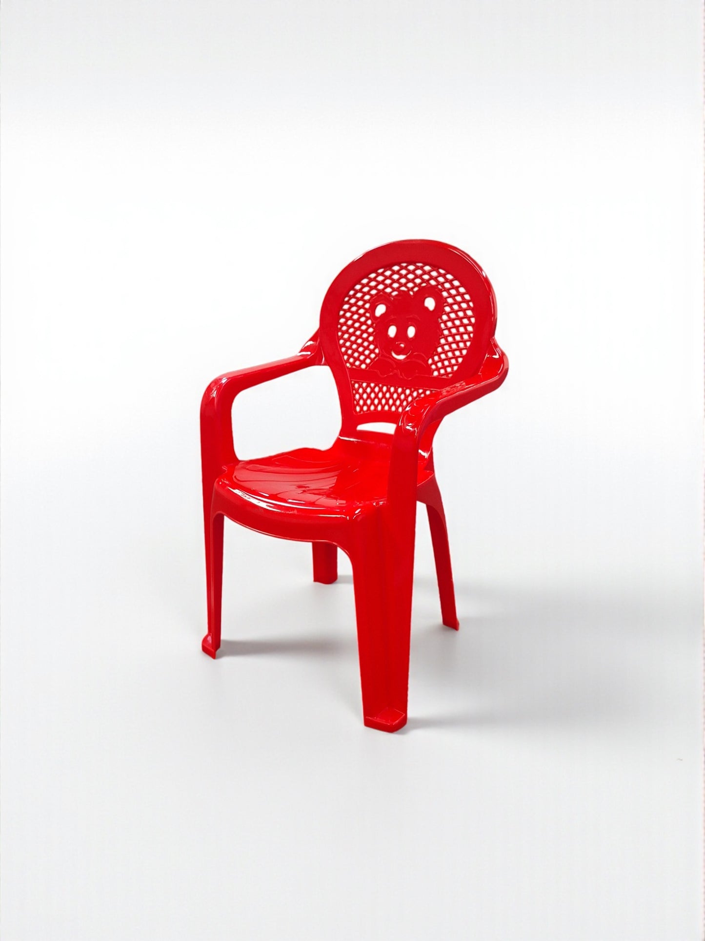 Kinderstoel met Berenmotief – Rood