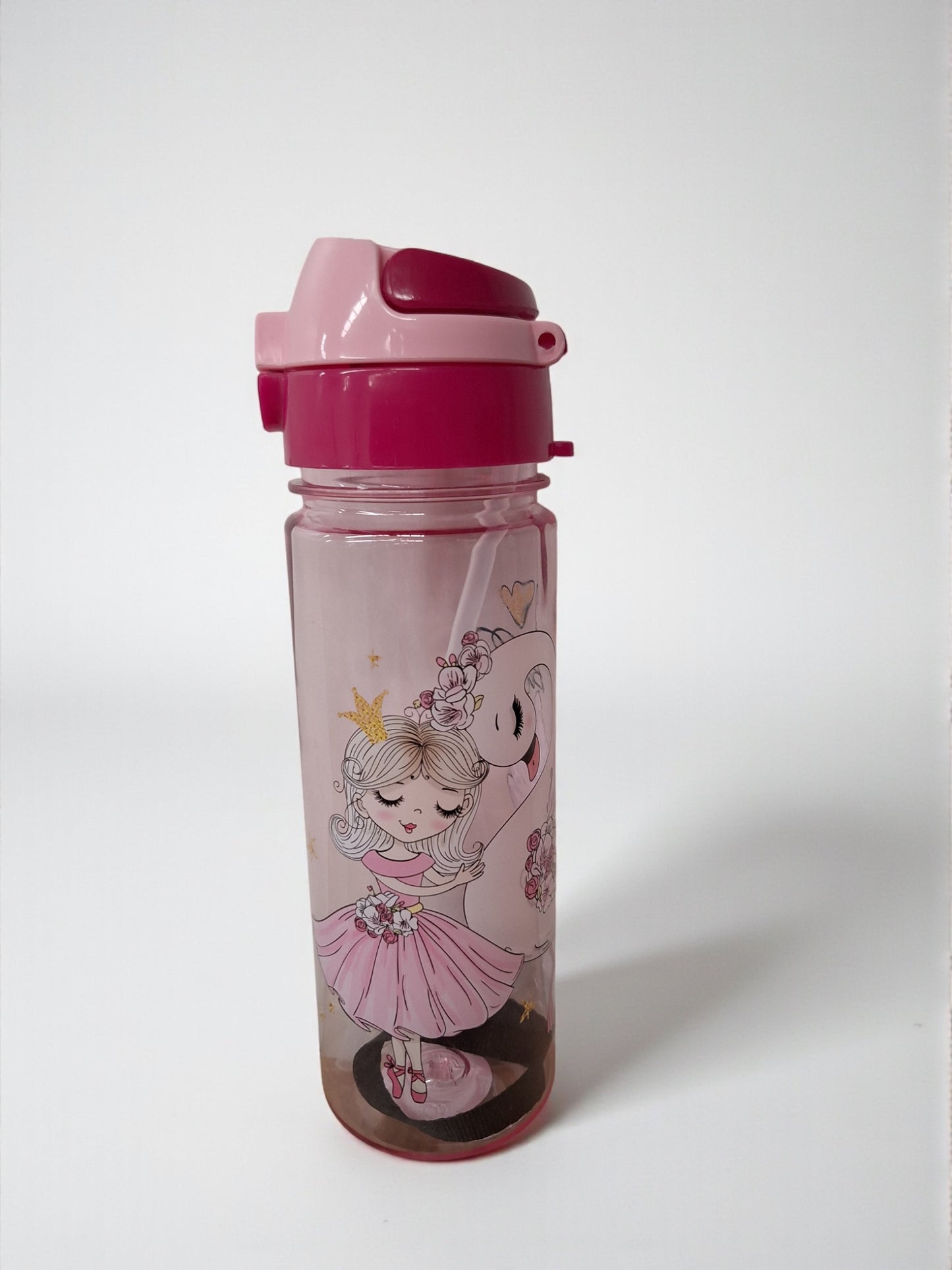Kinder Drinkfles met Rietje – Prinses & Flamingo – 750 ml