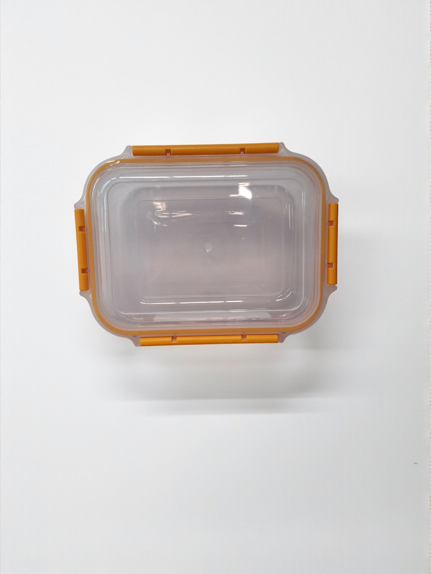 Voedselcontainer – 1,25 liter, transparant met oranje sluiting