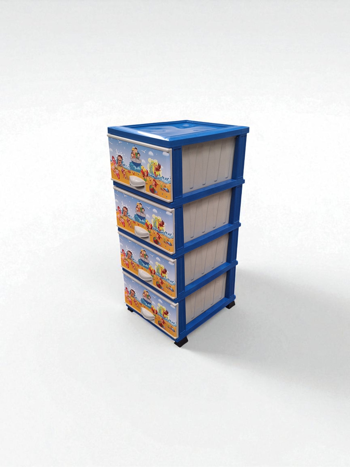 Kunststof Ladeblok met 4 Lades – Kinder Design Strand & Zee – Opbergkast