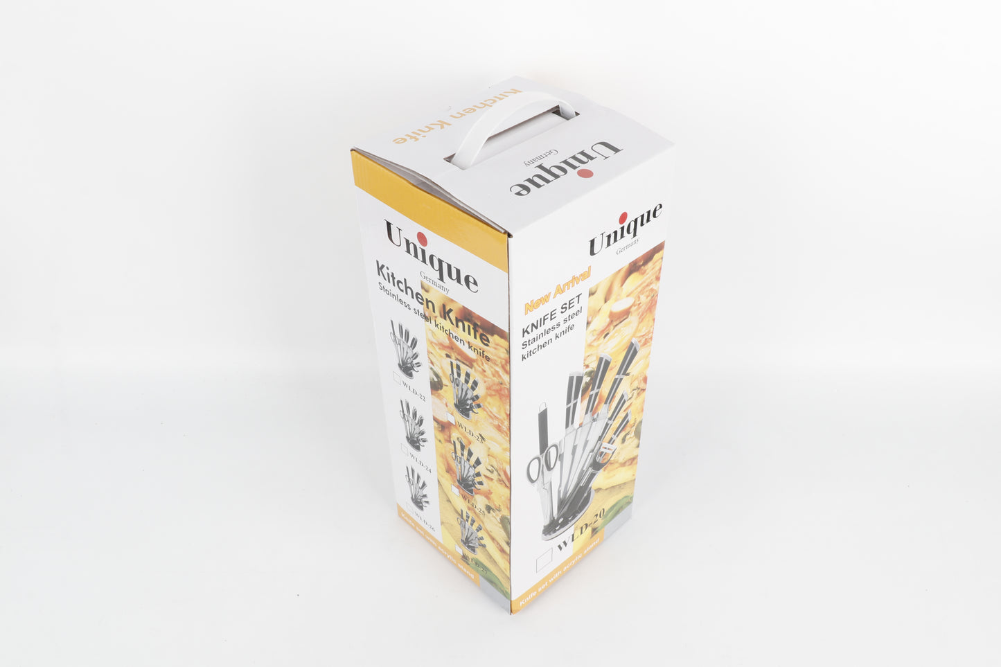 8-delige Messenset met Houder – RVS & Zwart Design