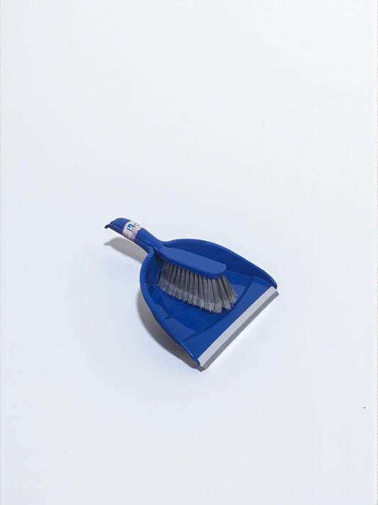 Stoffer en Blik Set – Blauw