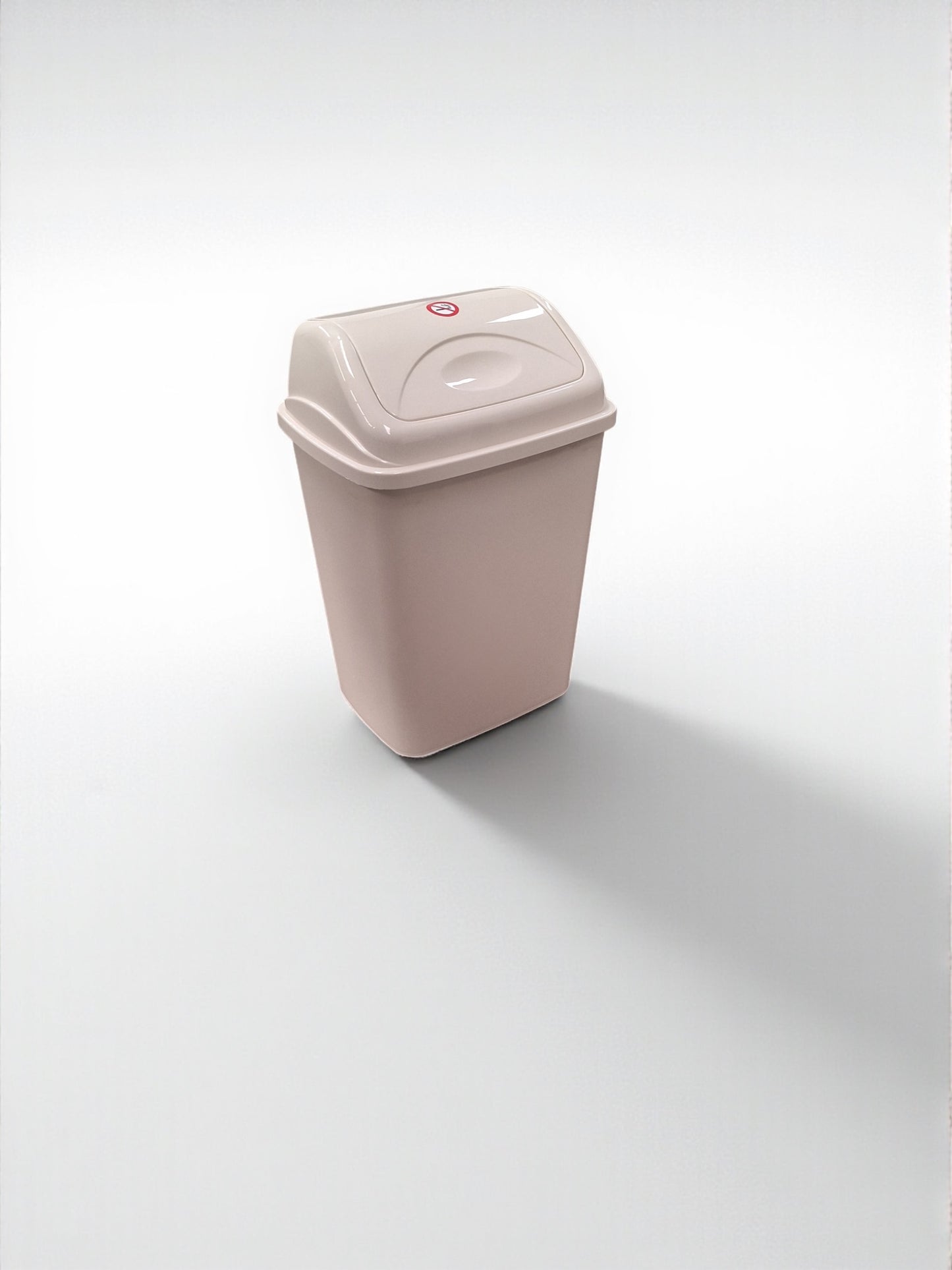 Vuilnisbak met Klepdeksel – Crème – 16L