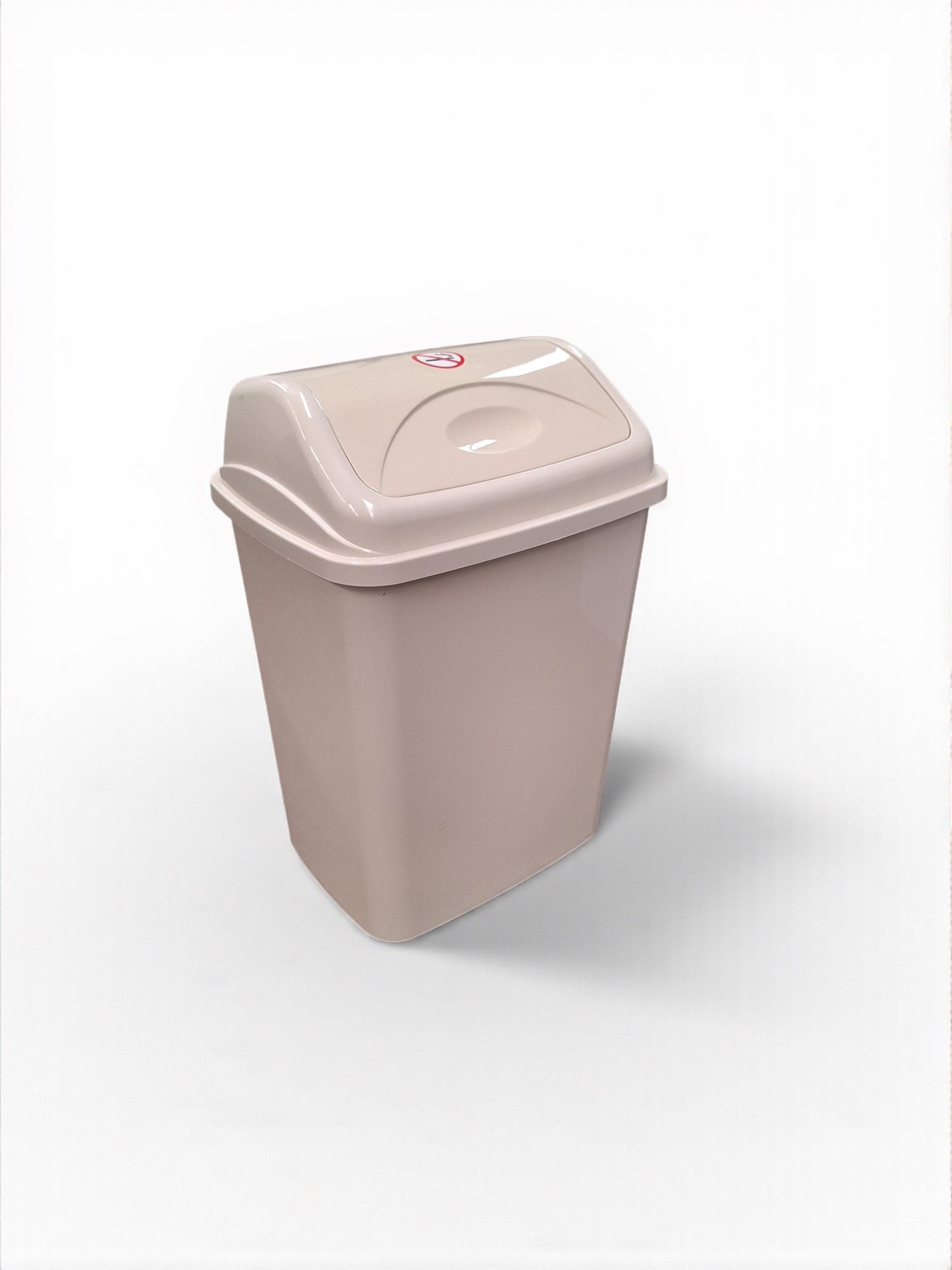 Vuilnisbak met Klepdeksel – Crème – 16L