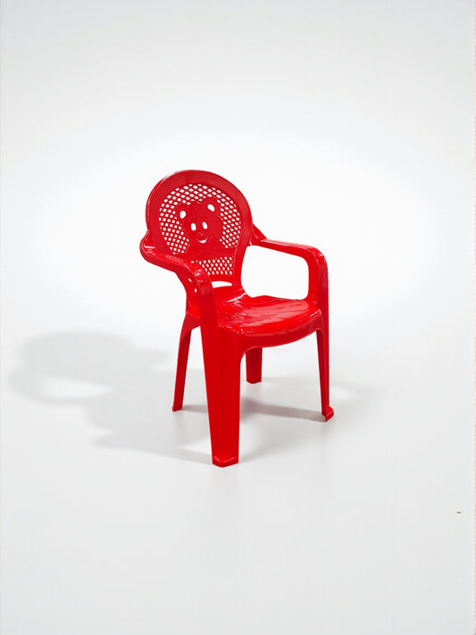 Kinderstoel met Berenmotief – Rood