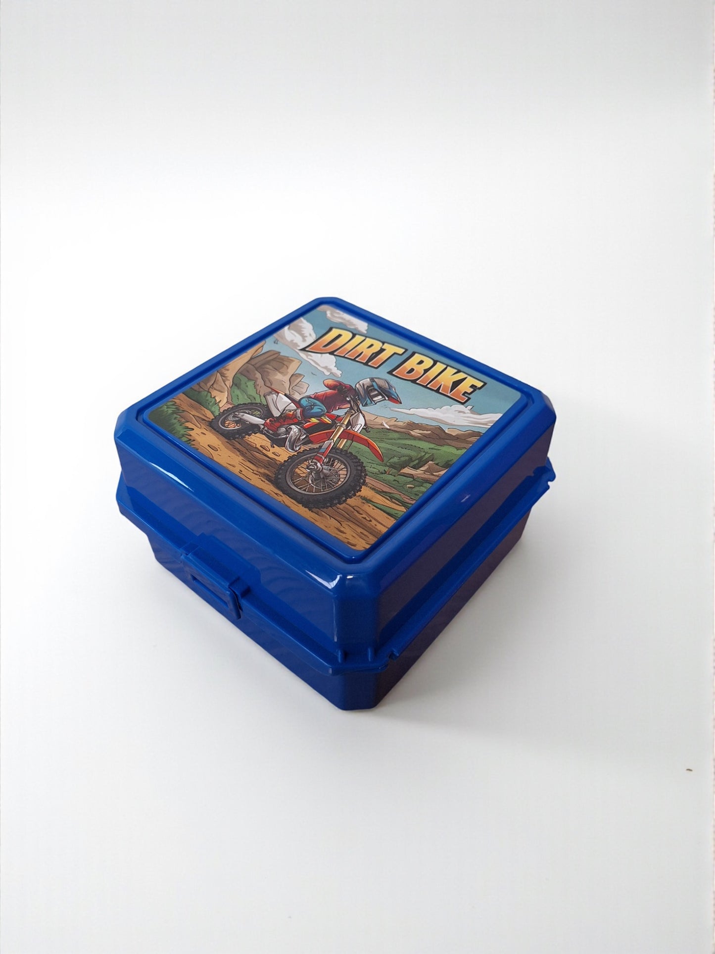 Kinder Broodtrommel – Dirt Bike – 2 Vakken + Lepel