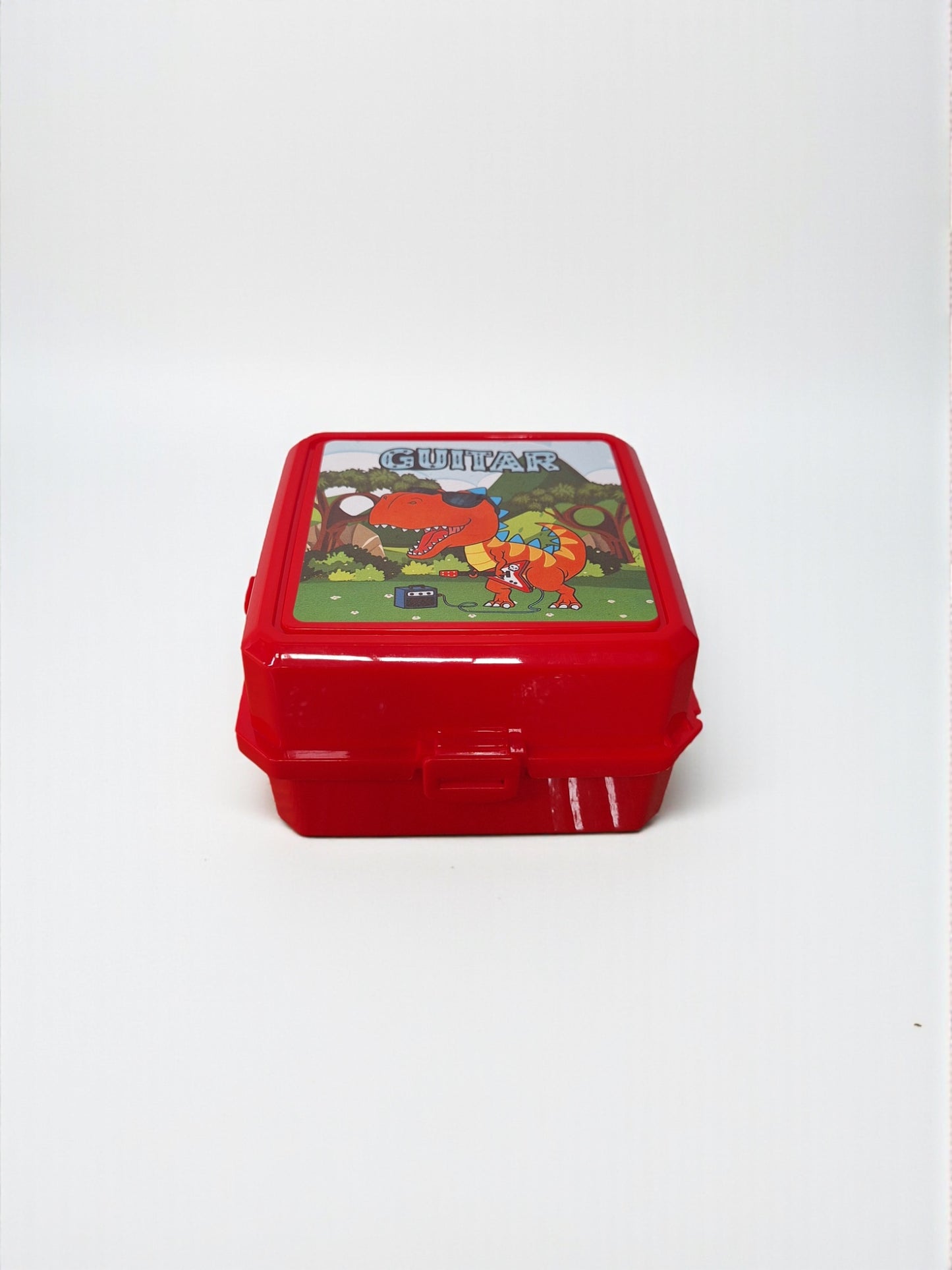 Kinder Broodtrommel – Dino Gitaar – 2 Vakken + Lepel