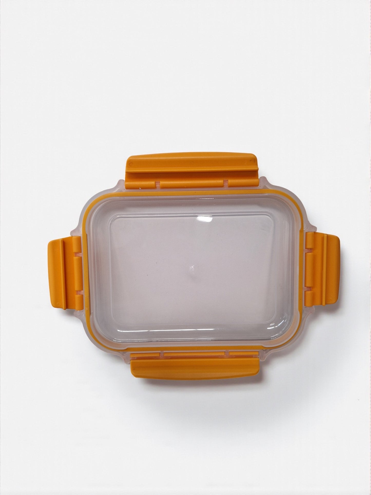 Voedselcontainer – 1,25 liter, transparant met oranje sluiting