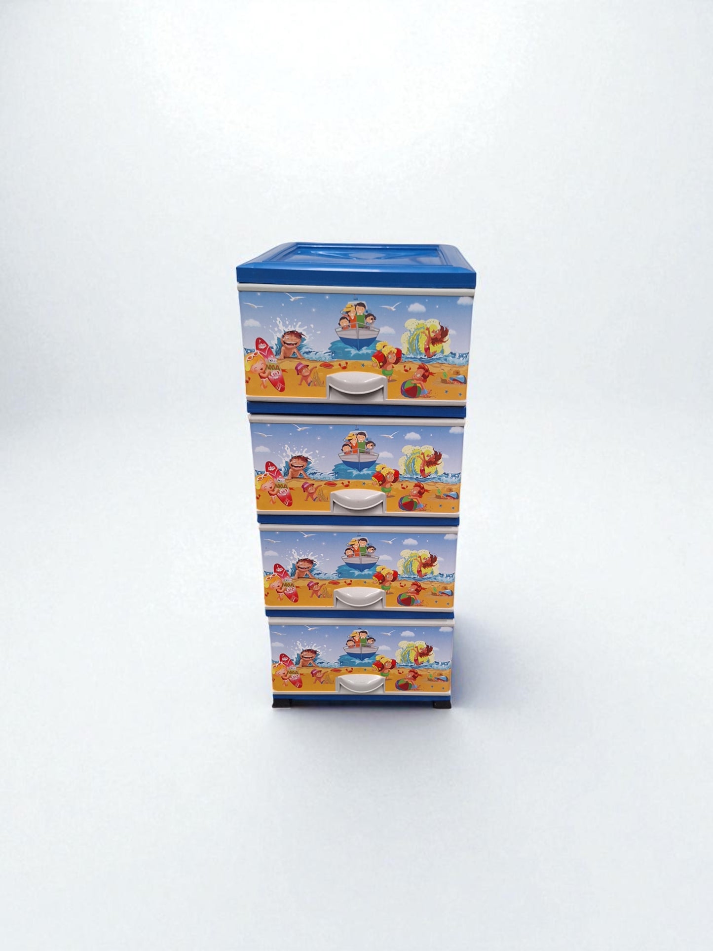 Kunststof Ladeblok met 4 Lades – Kinder Design Strand & Zee – Opbergkast