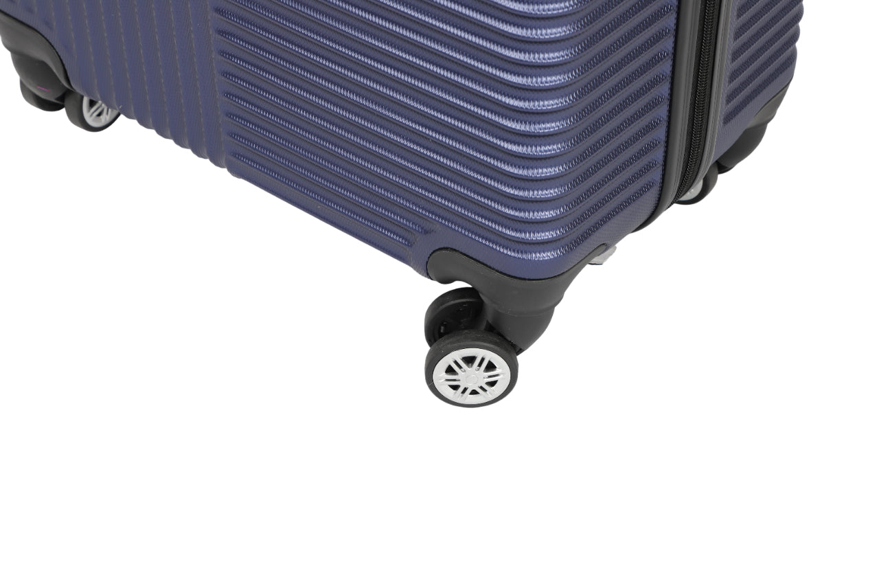 SARWAN Harde Kofferset 3-Delig – Blauw – Recht Lijn Design – Met TSA Slot