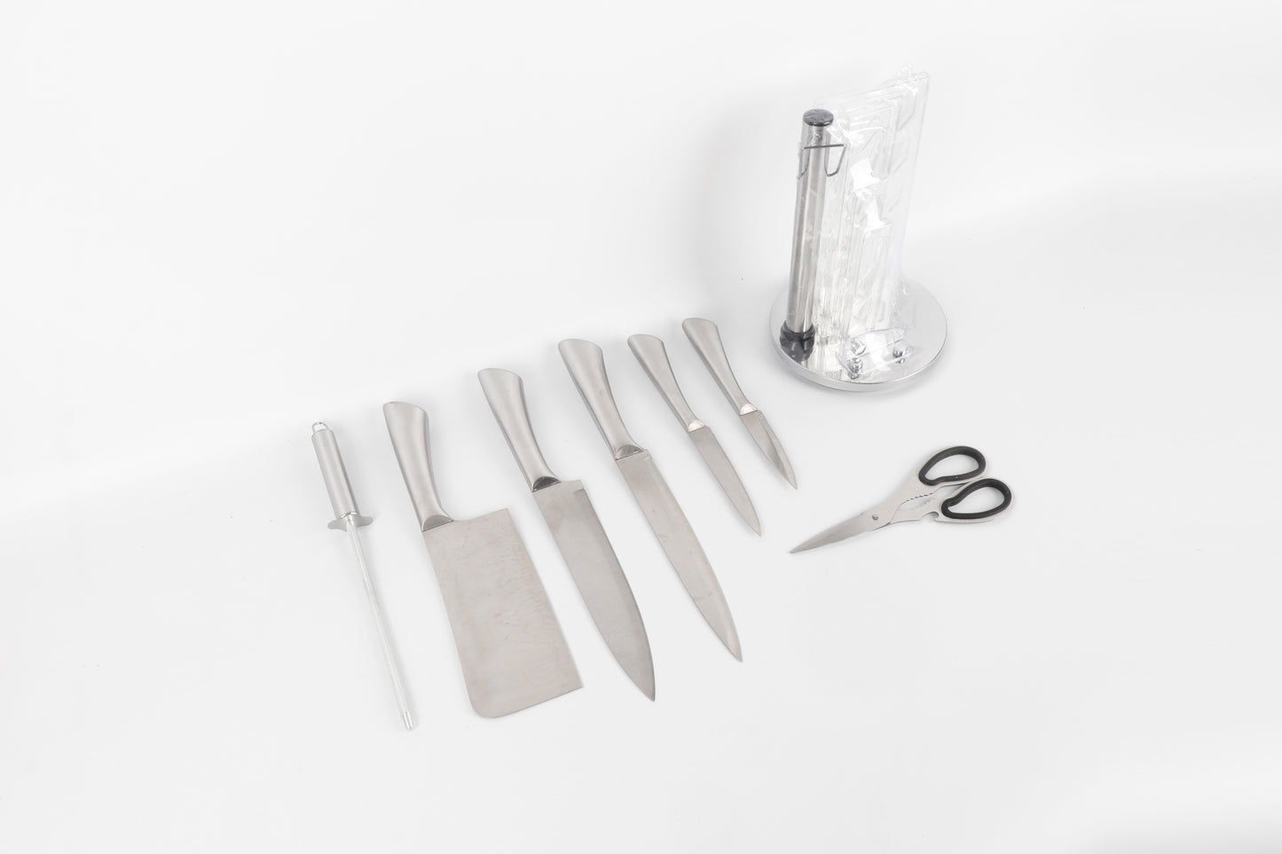 8-delige Messenset met Houder – Roestvrijstaal (Unique Germany)