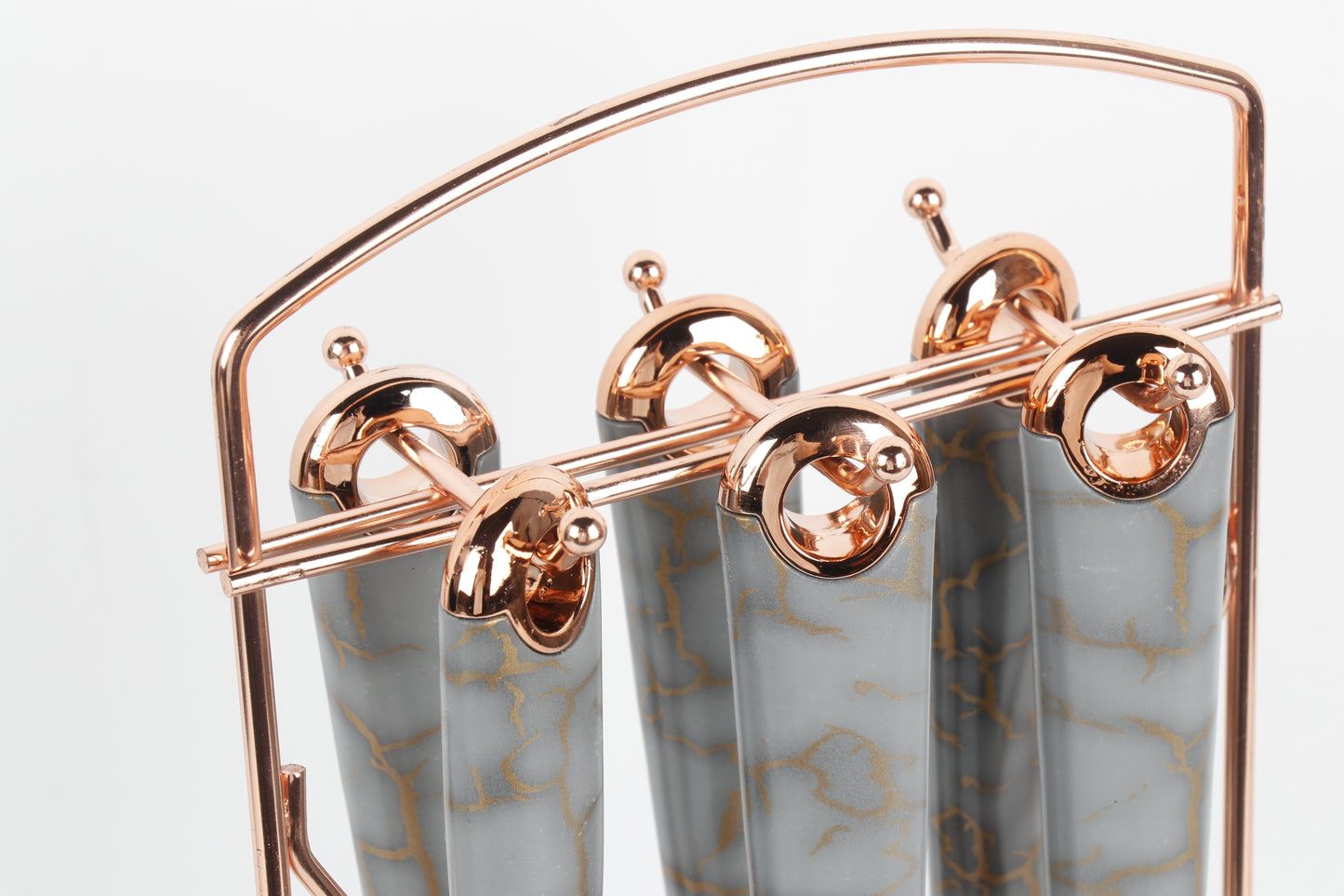 6-delige Keukengerei Set - Grijs/Marmer