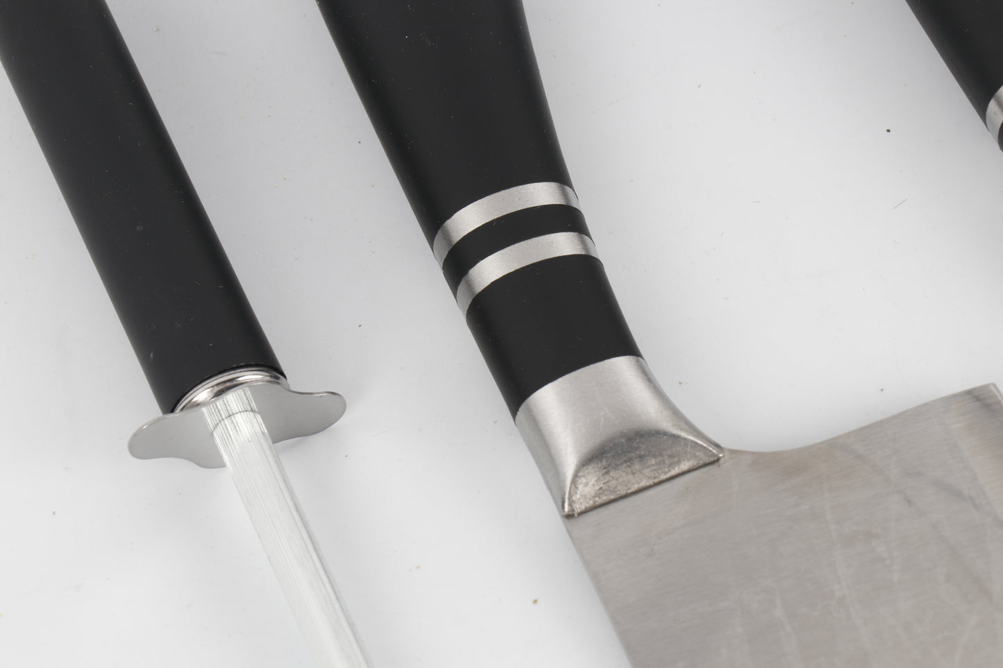 8-delige Messenset met Houder – RVS & Zwart Design