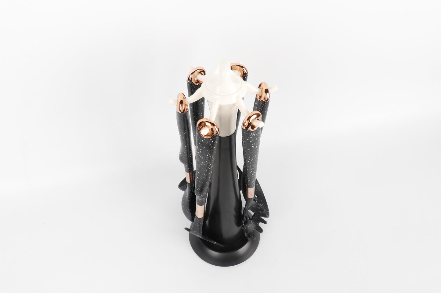 6-delige Keukengerei Set - Zwart/Roségoud