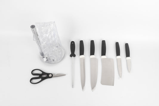 8-delige Messenset met Houder – German Steel